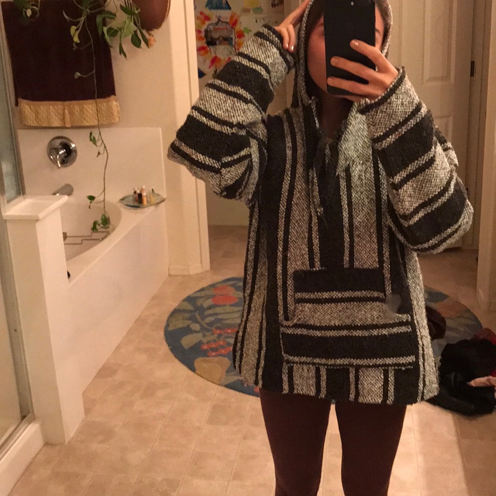 Grey poncho